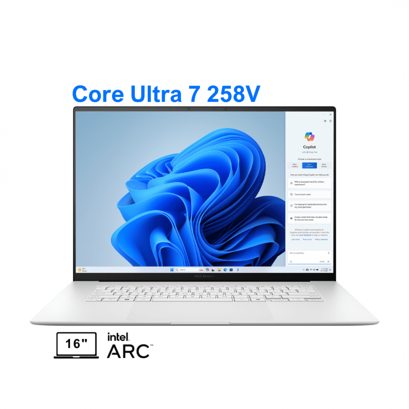 لپ تاپ ایسوس زنبوک 2025 مدل ASUS Zenbook X16 UX5606SA Core Ultra 7 258V 32G 1T OLED 2.8K 120Hz