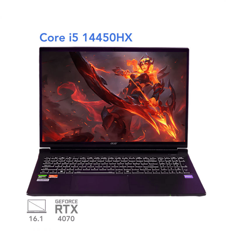 لپ تاپ گیمینگ ایسر نیترو وی 16 مدل Acer Nitro V 16 SH16-71-5G61 i5 14450HX RTX4070 16G 1T 16" 2.5K 165Hz 2024