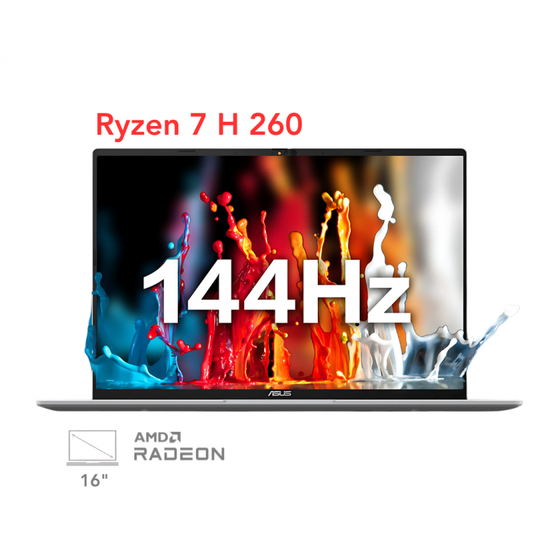 لپ تاپ ایسوس ویووبوک 16 مدل ASUS Vivobook 16 M1607HA AMD Ryzen 7 H 260 16G 1T 2.5K 144Hz IPS 2025
