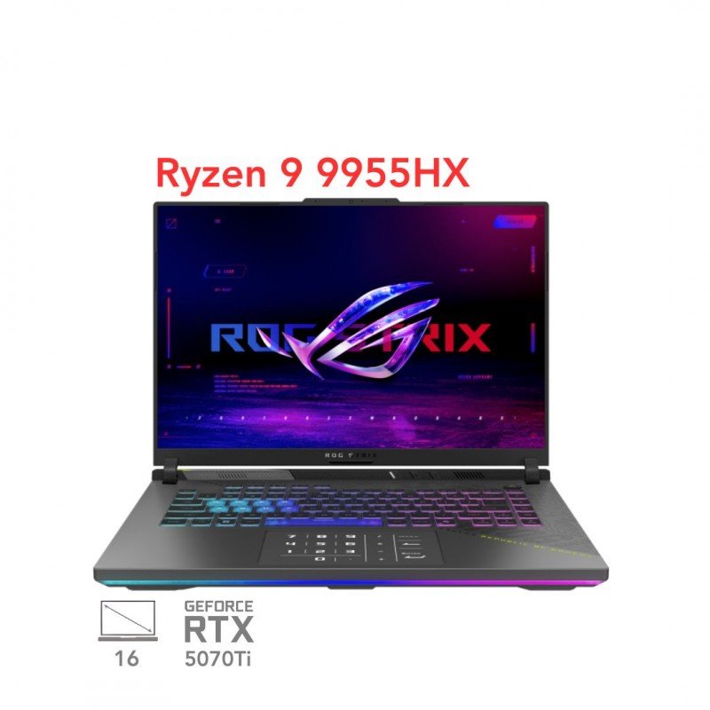 لپ تاپ گیمینگ ایسوس راگ ASUS ROG Strix 16 G614FR-ES96 Ryzen 9 9955HX RTX5070TI 140W 16G 1TB 2.5K 240Hz 2025
