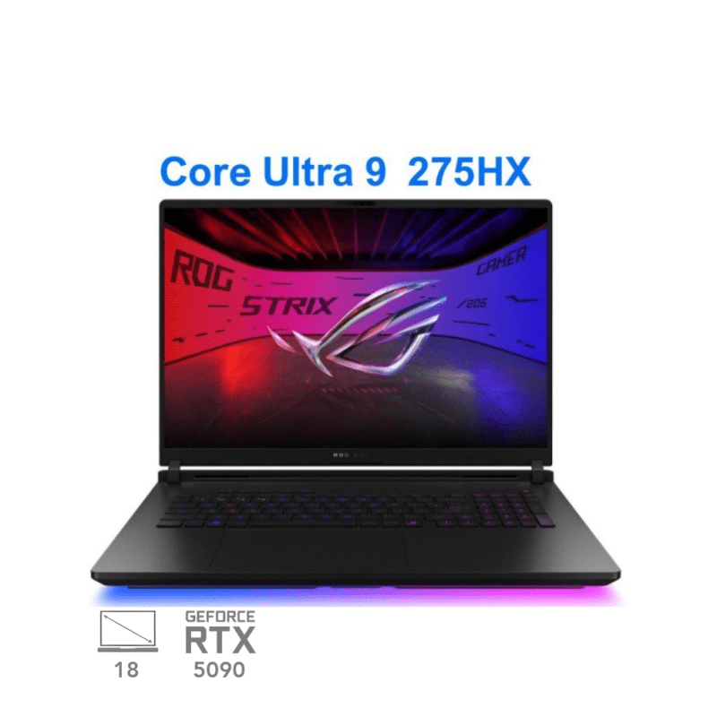 لپ تاپ گیمینگ ایسوس راگ استریکس اسکار ROG Strix SCAR 18 G835LW-SA108X Core Ultra 9 275HX RTX 5090 175W 64G 2T 2025