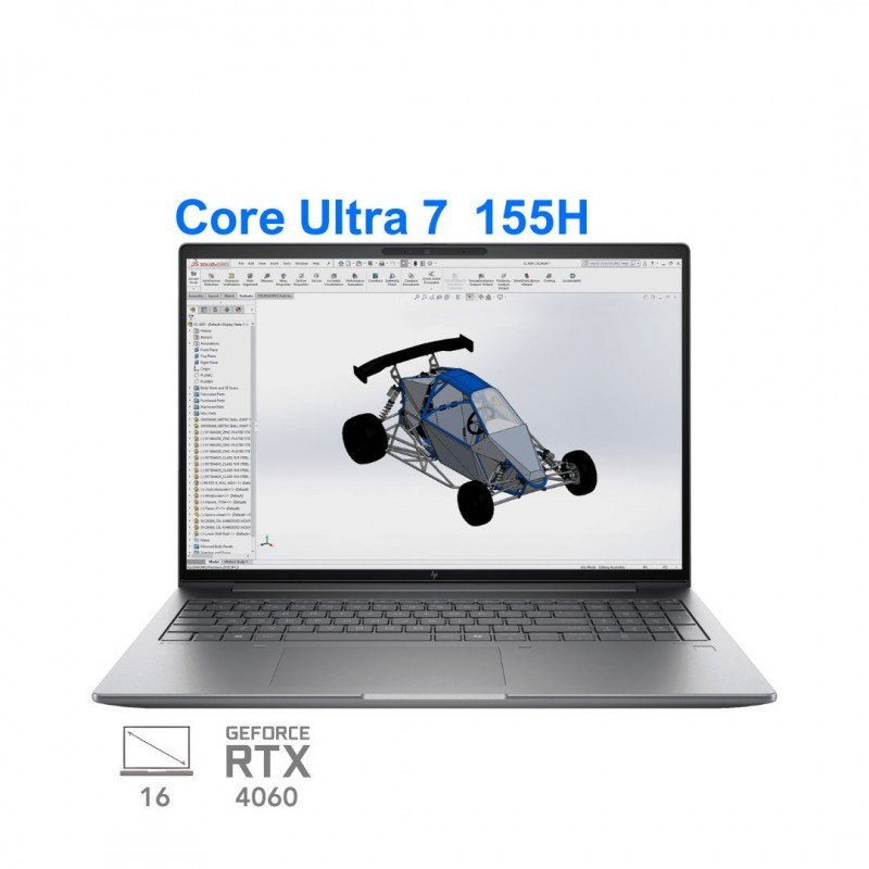 لپ تاپ اچ پی زدبوک مدل HP ZBook Power 16 B4KY7PC Ultra7 155H RTX4060 64G 2T 2.5K 120Hz 2024