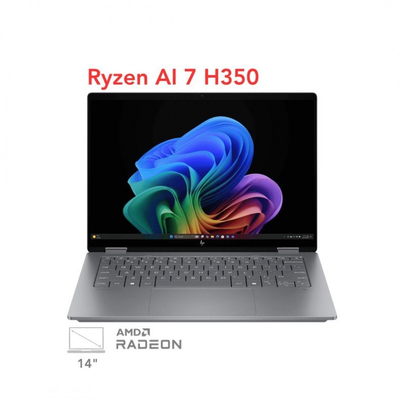 لپ تاپ اچ پی اومنی بوک اولترا مدل HP OmniBook X Flip 14-fk0001AU  Ryzen AI 7 H350 32G 1T OLED 2.8K 120Hz 2025