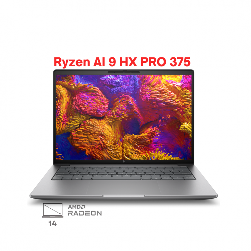 لپ تاپ ورک استیشن اچ پی زدبوک مدل HP ZBook 8 G1as 14 BU9M7PC Ryzen AI 9 HX Pro 375 32G 1T 2.5K 120Hz 2025