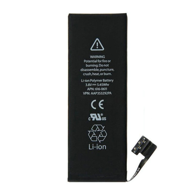 باتری موبایل مناسب برای مدل اپل 5s با ظرفیت 1560mAh