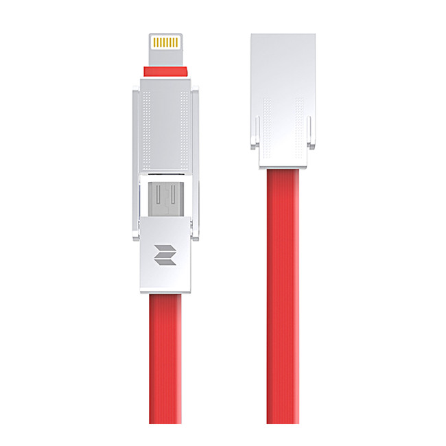 کابل تبدیل USB به لایتنینگ،microUSB راک اسپیس مدل M7