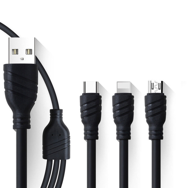 کابل تبدیل USB به MicroUSB و type C و لایتنینگ اوی مدل CL-986