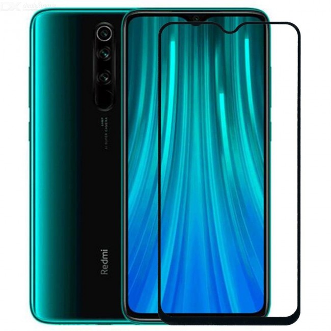 محافظ فول چسب صفحه نمایشگر شیائومی مدل Redmi Note 8 Pro مدل Tempered Full Cover Glass