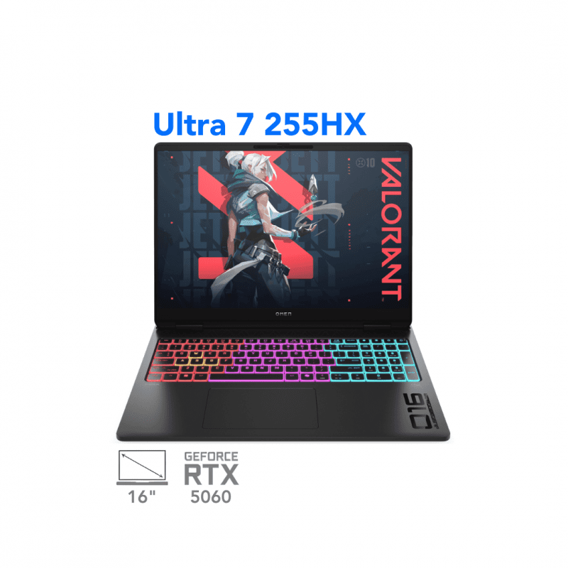 لپ تاپ گیمینگ اچ پی آمن مکس  HP Omen Max 16 ah0240TX Core Ultra 7 255HX RTX 5060 115W 32G 1T 2.5K 240Hz 2025