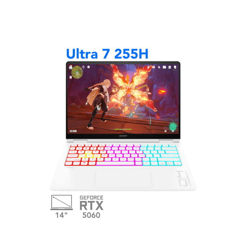 لپ تاپ گیمینگ اچ پی آمن مکس HP Omen Max 14 fb1086TX Core Ultra 7 255H RTX 5060 115W 32G 1T 2.8K OLED 120Hz 2025