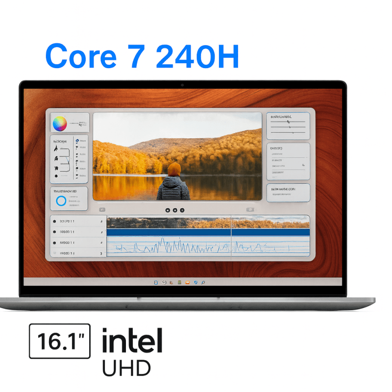 لپ‌تاپ دل اینسپایرون مدل Dell Inspiron 16 Plus 7640F Core 7 240H 2.5K 120Hz 2025