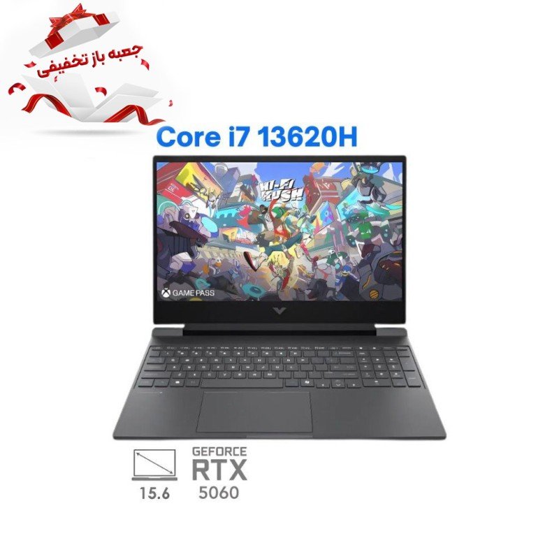لپ تاپ گیمینگ اچ پی ویکتوس HP VICTUS 15.6 15-fa2346TX i7 13620H RTX5060 85W 16GB 1TB 144Hz 2025