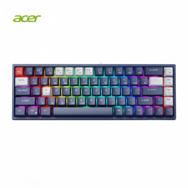 کیبورد مکانیکی ایسر وایرلس بلوتوث مدل Acer OKR130 pro 68-Key Wireless Bluetooth RGB light