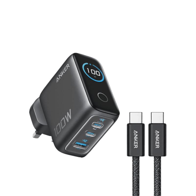 شارژر دیواری 100 وات سه پورت انکر مدل Anker B121B 100W three Port wall Charger