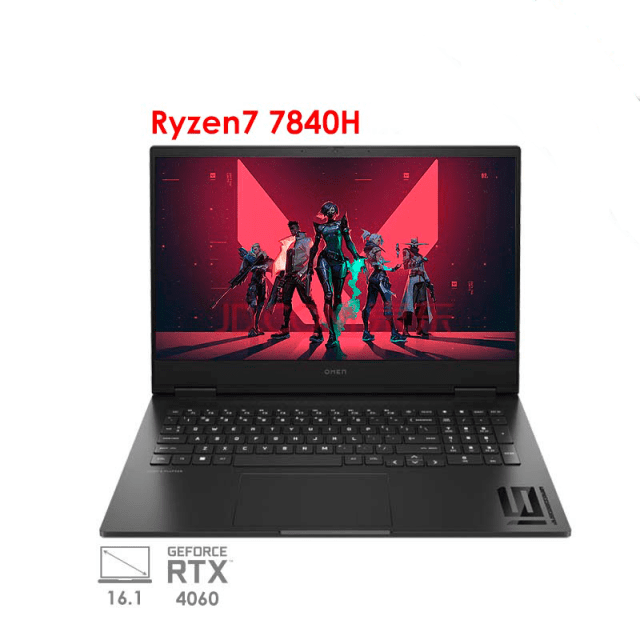 لپ تاپ گیمینگ اچ پی آمن  HP Omen 16 pro xf0008AX R7 7840H RTX4060 140W 1T 2.5K 240Hz 2023