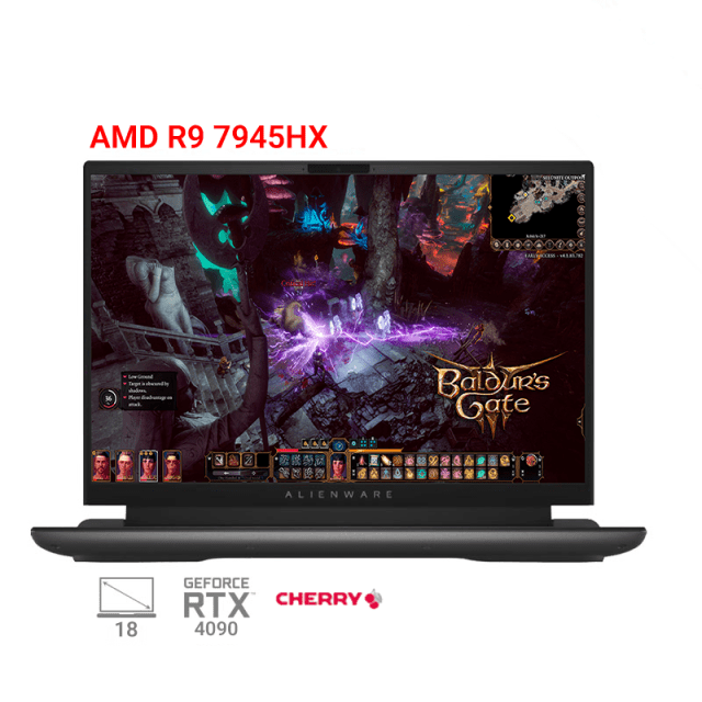 لپ تاپ گیمینگ الین ویر 2023 مدل Alienware m18 R1 AMD R9 7945HX RTX4090 175W 32g 1T 2.5K 165Hz Cherry MX