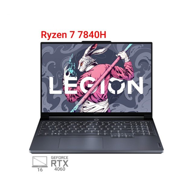 لپ تاپ گیمینگ لنوو لیجن 7 اسلیم مدل Lenovo Legion 7 Slim R9000X 7840H RTX 4060 115W 1T 3.2K 165Hz 2023