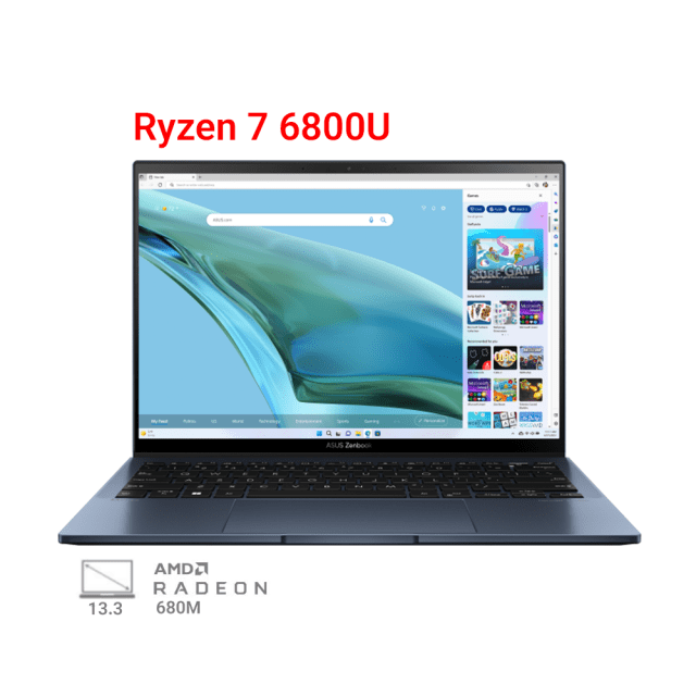 لپ تاپ ایسوس زنبوک 2022 مدل ASUS Zenbook S 13 UM5302TA R7 6800U OLED 2.8K