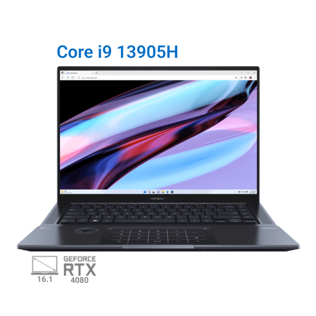لپ تاپ ایسوس زنبوک 2023 مدل ASUS Zenbook Pro 16X UX7602BZ i9 13905H RTX4080 150W 32G 2T OLED 3.2K 120Hz