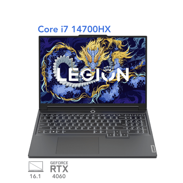 لپ تاپ گیمینگ لنوو لیجن 5 اسلیم مدل Lenovo Legion 5 Slim Y7000P i7 14700HX RTX 4060 140W 16G 1T 2.5K 165Hz 2024