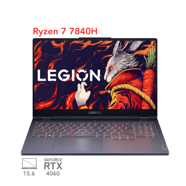 لپ تاپ گیمینگ لنوو لیجن 5 مدل Lenovo Legion 5  R7000 R7 7840H RTX 4060 125W 16G 144Hz 2023