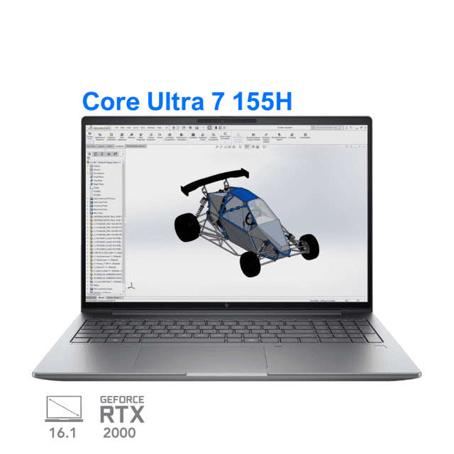 لپ تاپ ورک استیشن اچ پی زدبوک مدل HP ZBook power 16 G11 Ultra7 155H RTX 2000 Ada 32G 1T 2.5K 120Hz 2024