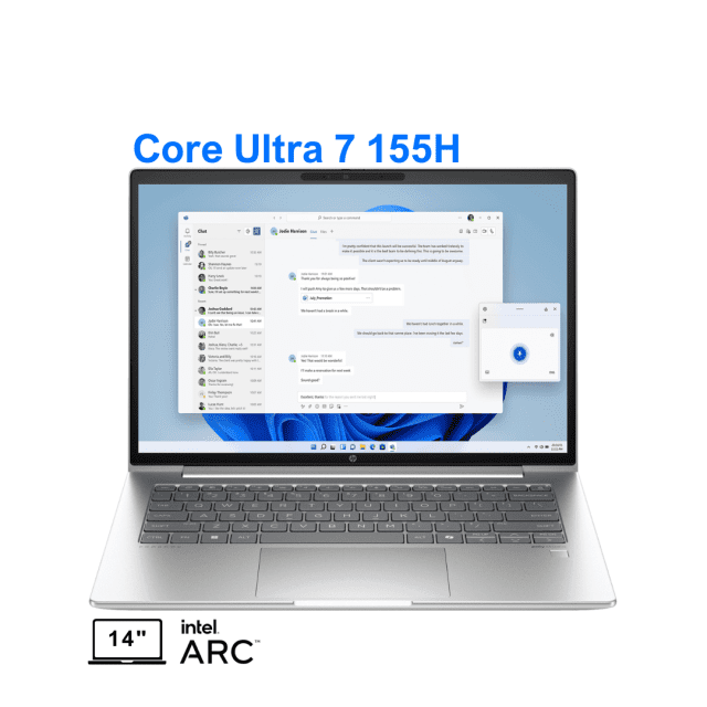 لپ تاپ اچ پی پرو بوک مدل HP ProBook 14 PB440G11-A2CD2PC Ultra 7 155H 32G 1T 2.5K 120Hz 2024