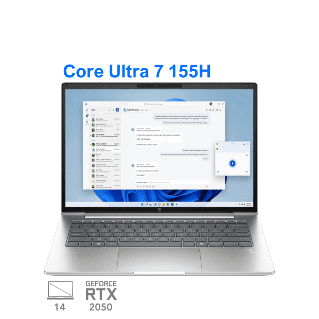 لپ تاپ اچ پی پرو بوک مدل HP ProBook 14 PB440G11-A2CP1PC Ultra 7 155H RTX 2050 32G 1T 2.5K 120Hz 2024