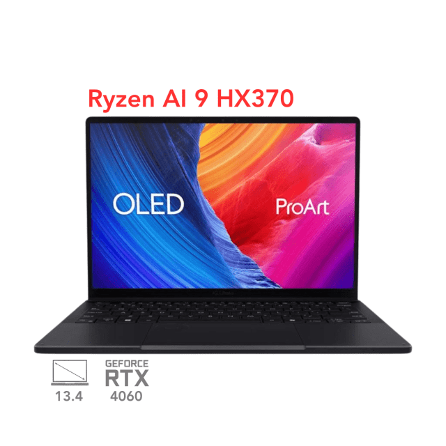 لپ تاپ ایسوس پرو آرت مدل  ASUS ProArt 13 HN7306WV Ryzen AI 9 HX370 RTX 4060 140W 32G 1T 2.8K OLED 2024