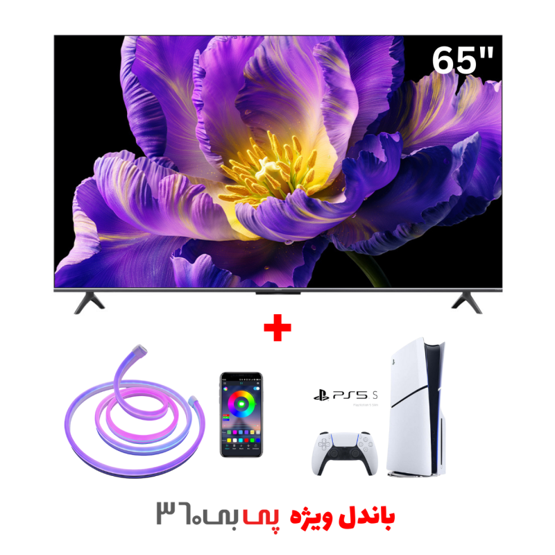 تلویزیون هوشمند 65 اینچ شیائومی مدل Xiaomi S 65 144Hz Mini LED TV به همراه ریسه هوشمند RGB و Sony Playstation 5 Slim