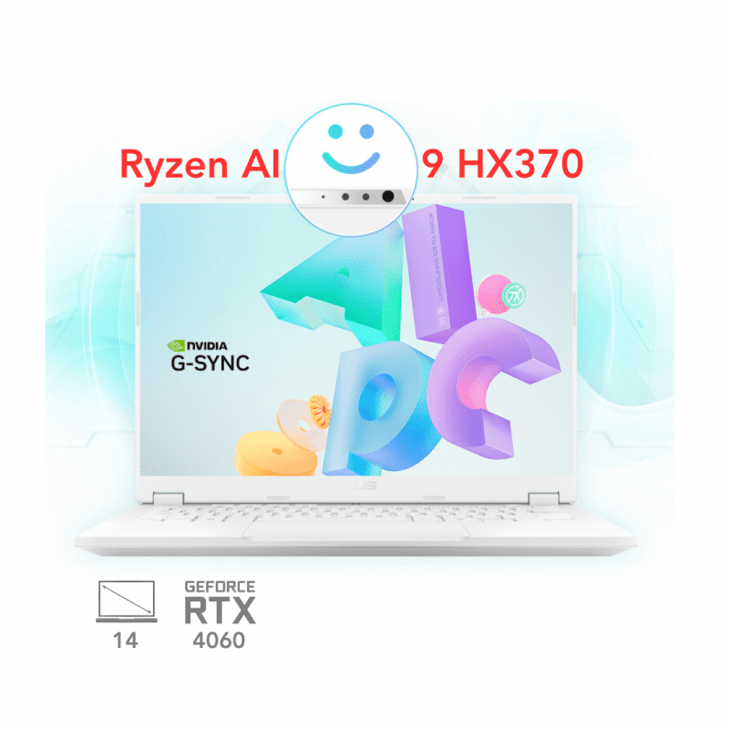 لپ تاپ ایسوس تاف مدل ASUS TUF A14  FA401WV Ryzen AI 9 HX370 RTX 4060 100W 32G 1T 2.5K 165Hz 2024