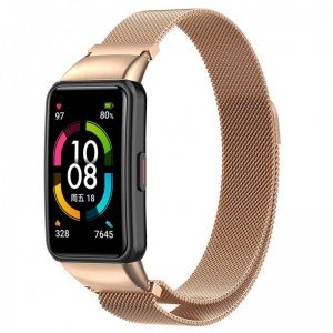 بند فلزی مدل Milanese مناسب مچ بند هوشمند هانر مدل Honor Band 6