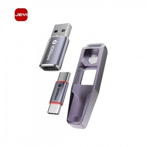 مبدل 2 در 1 تایپ سی به تایپ سی و تایپ سی به تایپ اِی جیی مدل JEYI 2 in 1 USB-C to USB-C And USB-C to USB-A Data Cable Converter