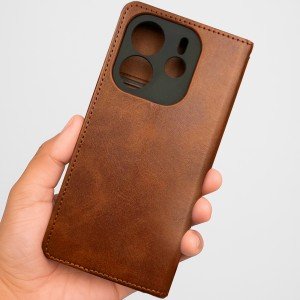 کاور چرم شیائومی مناسب مدل  Xiaomi Redmi Note 14 4G