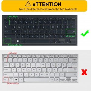 کاور  محافظ کیبورد سیلیکونی شفاف لپ تاپ ایسوس زنبوک 14 اینچی ASUS ZenBook 14 Silicon keyboard Protective Cover