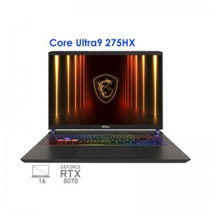 لپ تاپ گیمینگ ام اس آی وکتور مدل msi Vector 16 HX AI A2XWHG-438CN Ultra9 275HX RTX5070Ti 140W 16GB 1TB 2.5K 240Hz 2025