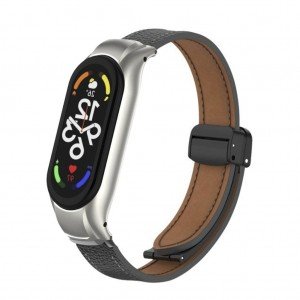 بند مدل چرمی مناسب برای مچ بندهای هوشمند شیائومی Mi Band 3/4,5/6,7,8