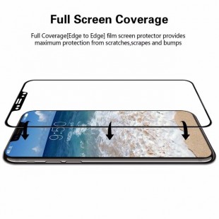 محافظ فول چسب صفحه نمایشگر آیفون X/10 و Xs و 11 پرو مدل Tempered Full Cover Glass