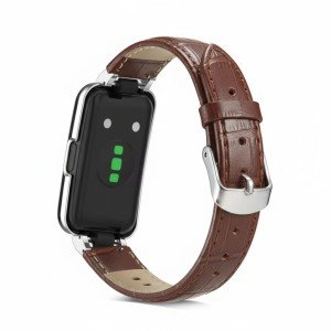 بند چرمی میبند مدل Crocodile Leather مناسب برای Huawei Band 6/7 , 8/9