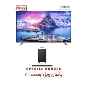 تلویزیون هوشمند شیائومی مدل Xiaomi Mi QLED TV Q1E 55 L55M6-6ESG گلوبال به همراه سینمای خانگی شیائومی مدل Xiaomi Soundbar 3.1 ch