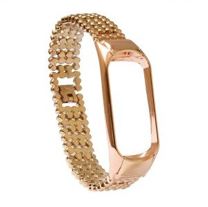 بند فلزی مرواریدی مناسب مچ بند هوشمند شیائومی مدل Miband 7