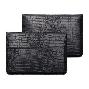 کاور استند دار چرمی لپ تاپ مناسب برای سایز 15.6 اینچی Protective Croco Leather Laptop Sleeve Bag