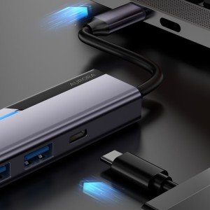هاب USB-C اورجینال لنوو مدل Lenovo Docking Station USB Type-C Hub with Aurora PD HDMI USB3.0