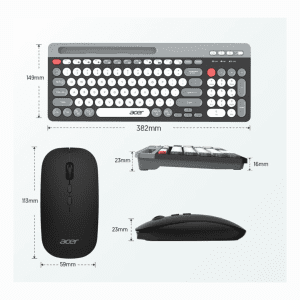 ست موس و کیبورد بی سیم سایلنت ایسر مدل Acer OKR261 Silent Mouse And Keyboard