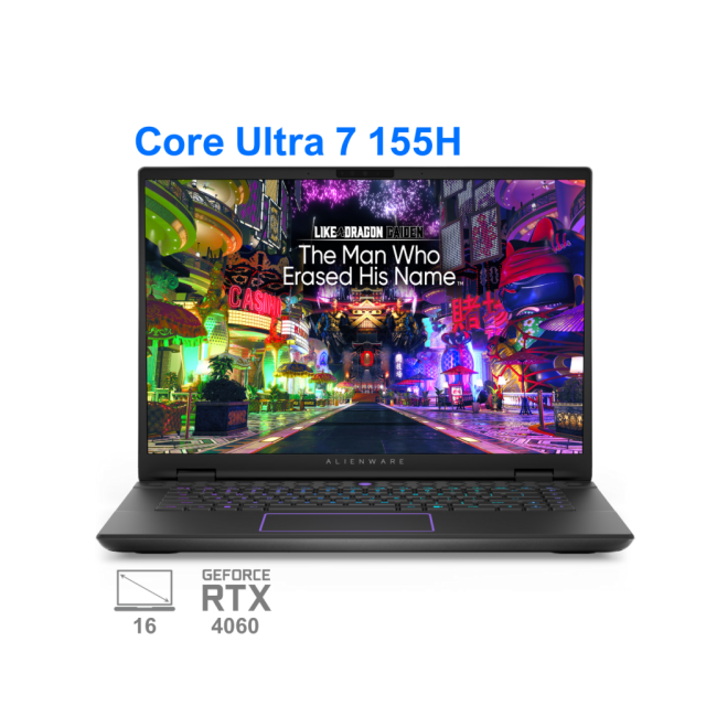 لپ تاپ گیمینگ الین ویر 2024 مدل Alienware m16 R2 Core Ultra 7 155H RTX 4060 140W 16G 1T 2.5K 240Hz