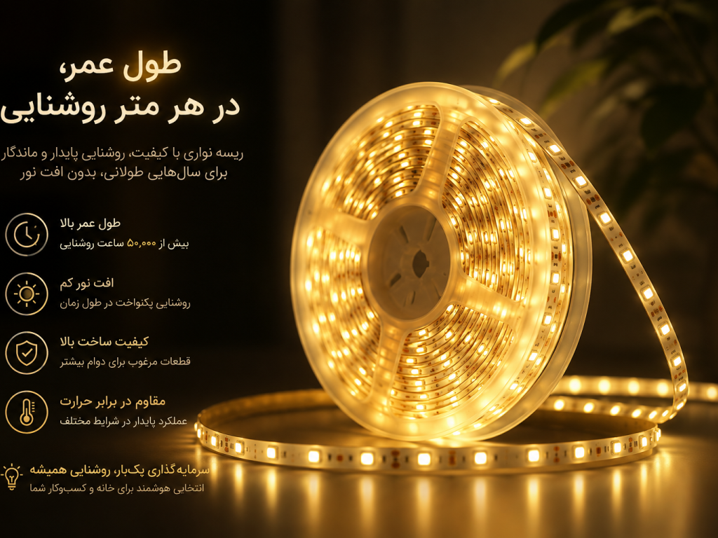 مقایسه طول عمر ریسه های نواری