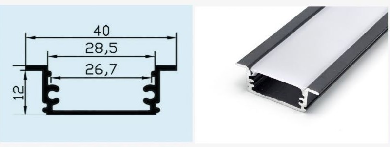 قاب لاینر دو لاین توکار وزن سبک ;عمق کناف. کد محصول: SL22 حداقل متراژ قابل سفارش 48 متر
