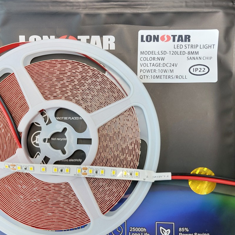 ریسه نواری 24 ولت تراکم 120.توجه: قیمت درج شده برای 1 متر طول بوده و حداقل مقدار سفارش یک رول 10 متری است.