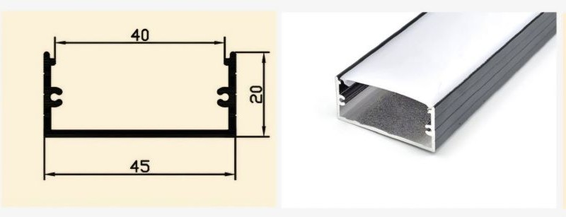 قاب لاینر سه لاین روکار  کد MN33 ;قابل سفارش در هر متراژی