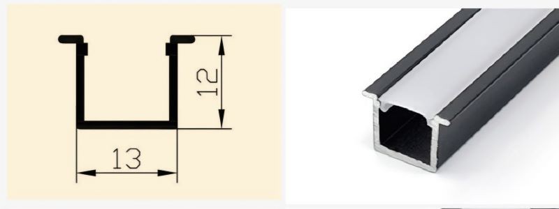 قاب لاینر تک لاین توکار،عمق کناف ; کد محصول: MNV16; قابل سفارش در هر متراژی